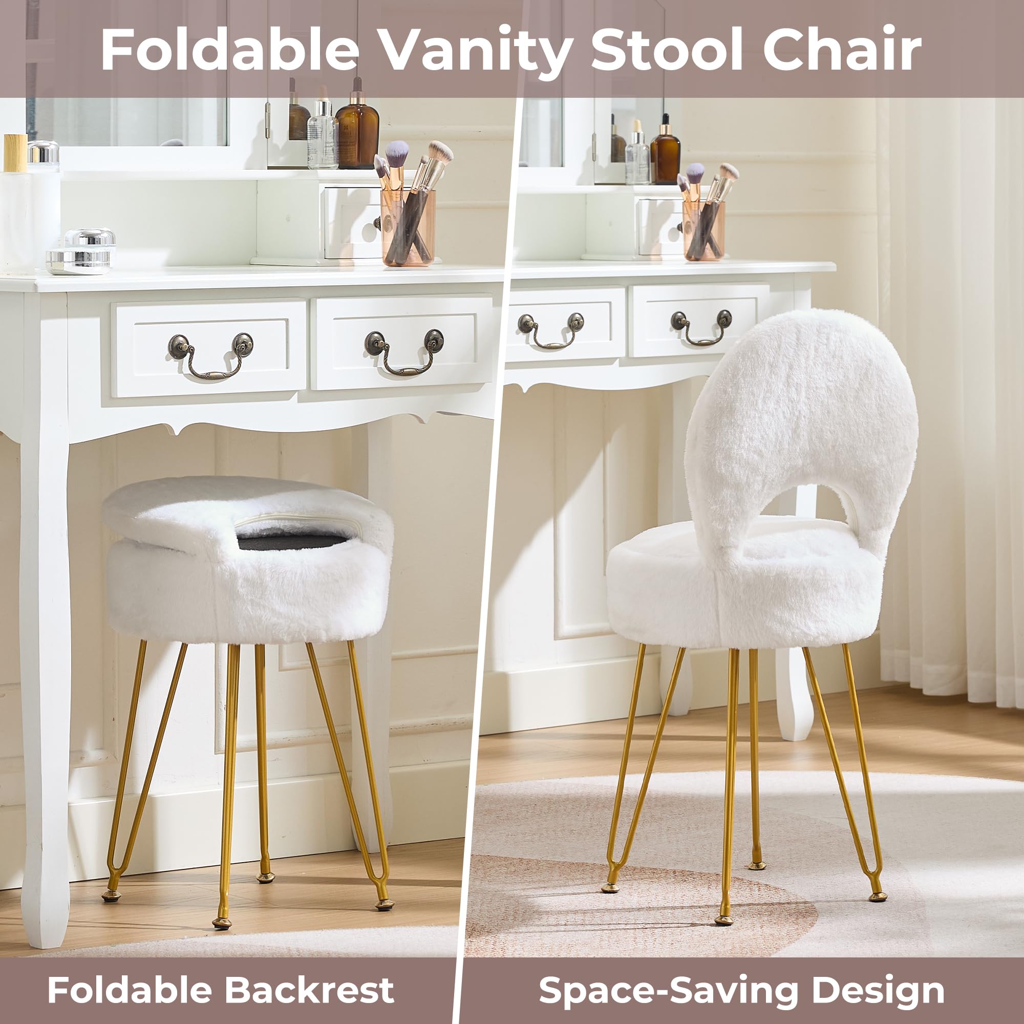 RUCUKEN golden V-legs provide sturdy, wobble-free support