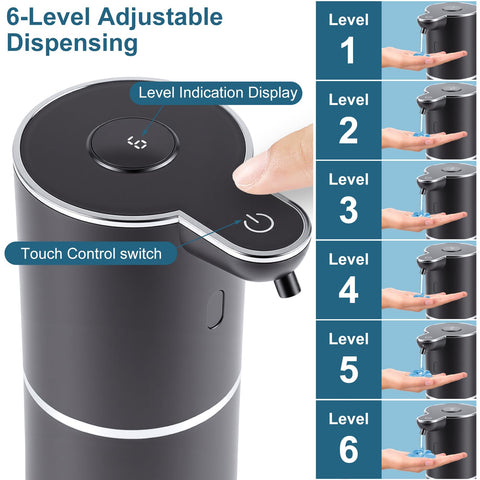 Rudnia USB C rechargeable soap dispenser powered for long use