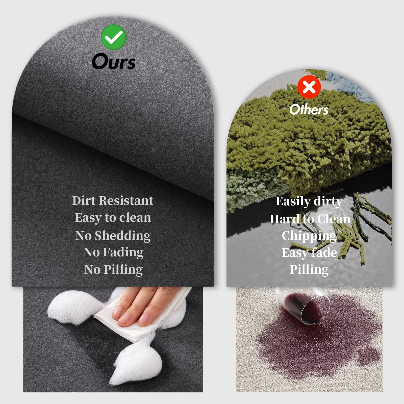 RUERYA slim profile mat fits under doors.