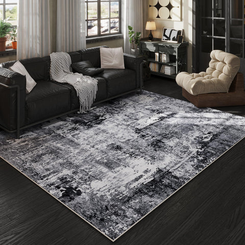 Rugcomf 6x9 faux wool rug close-up showing plush fibers for barefoot comfort