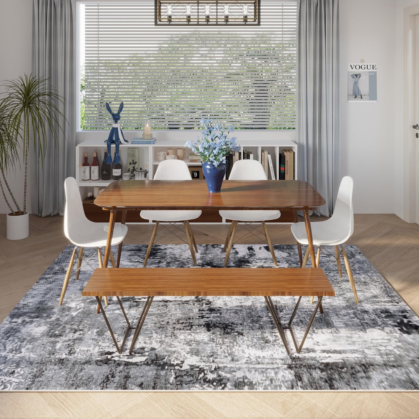 Rugcomf 8x10 area rug showing non-slip back for safety.