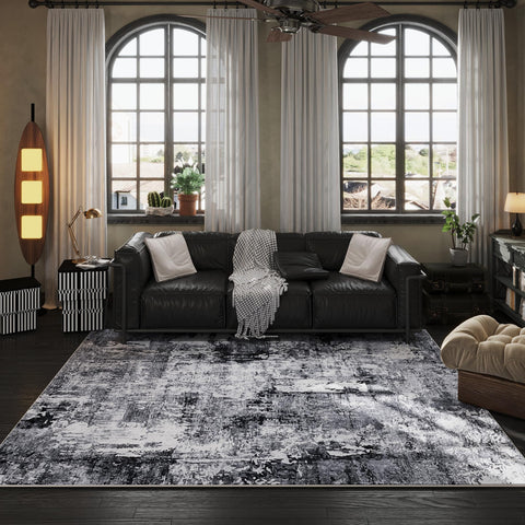 Rugcomf 8x10 living room rug complements modern decor.