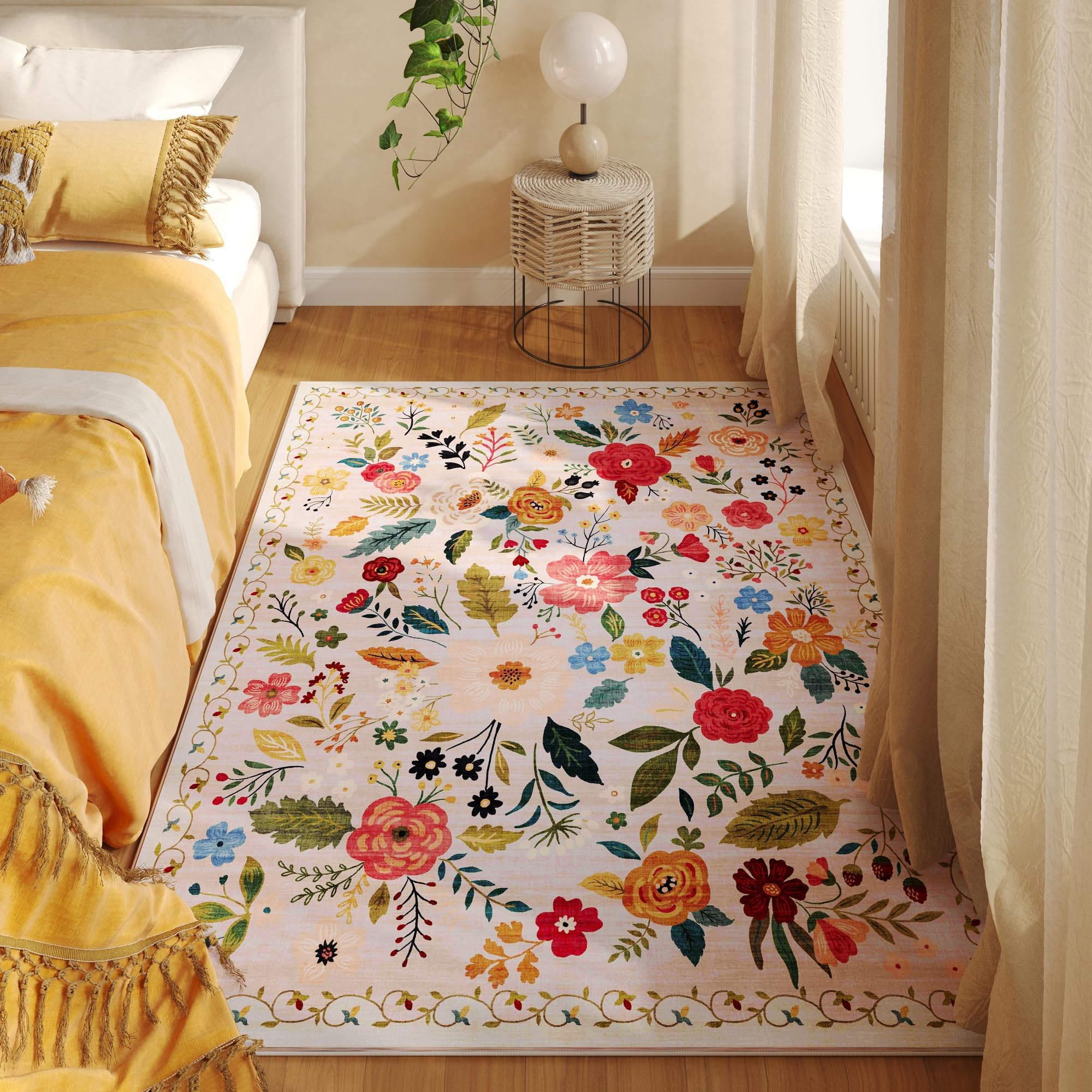 Rugcomf boho medallion pattern adds vintage charm to any room