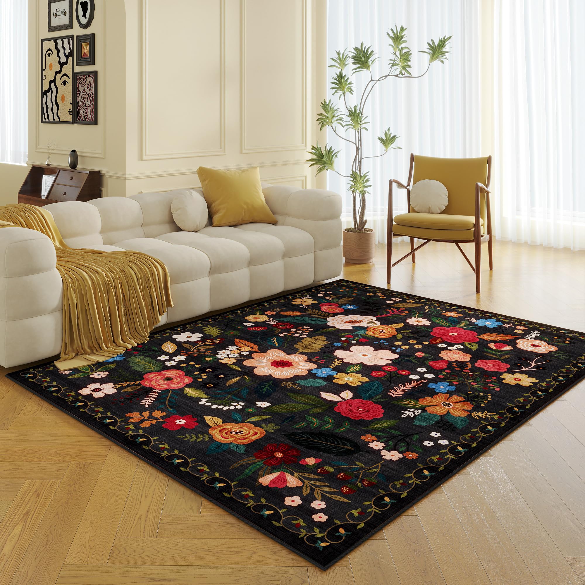 Rugcomf dining room rug under a table enhances gathering spaces.