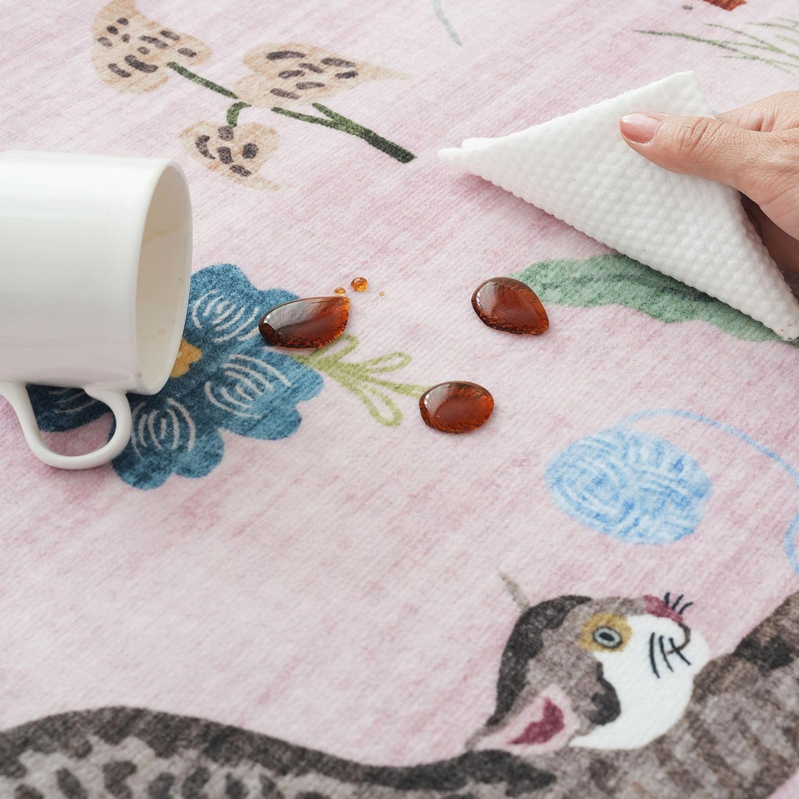 Rugcomf durable fibers resist fading for long-lasting color.