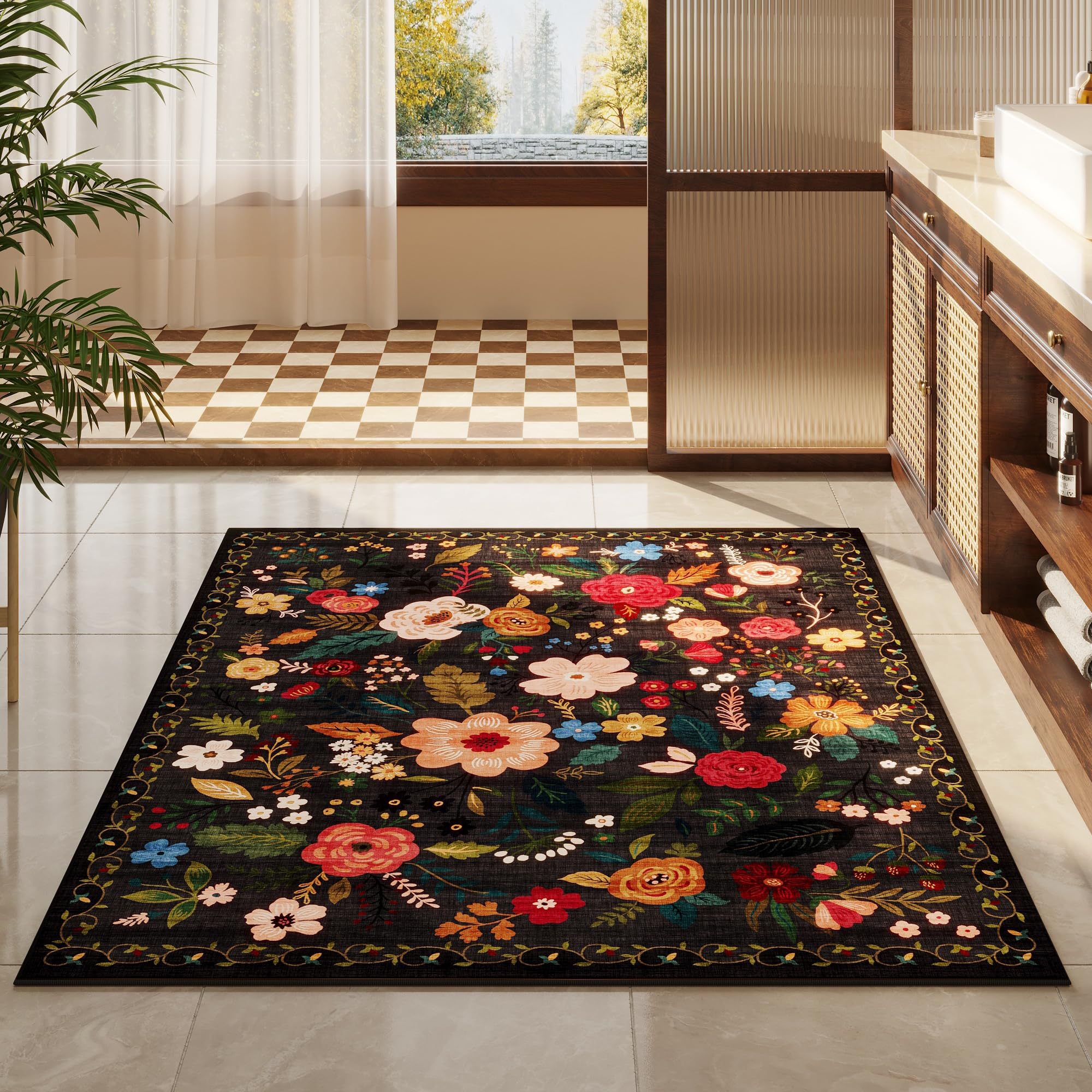 Rugcomf washable design simplifies refreshing spaces after spills and messes.