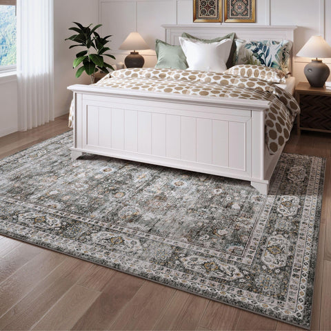Rugcomf entryway-friendly durable rug fits under furniture smoothly.