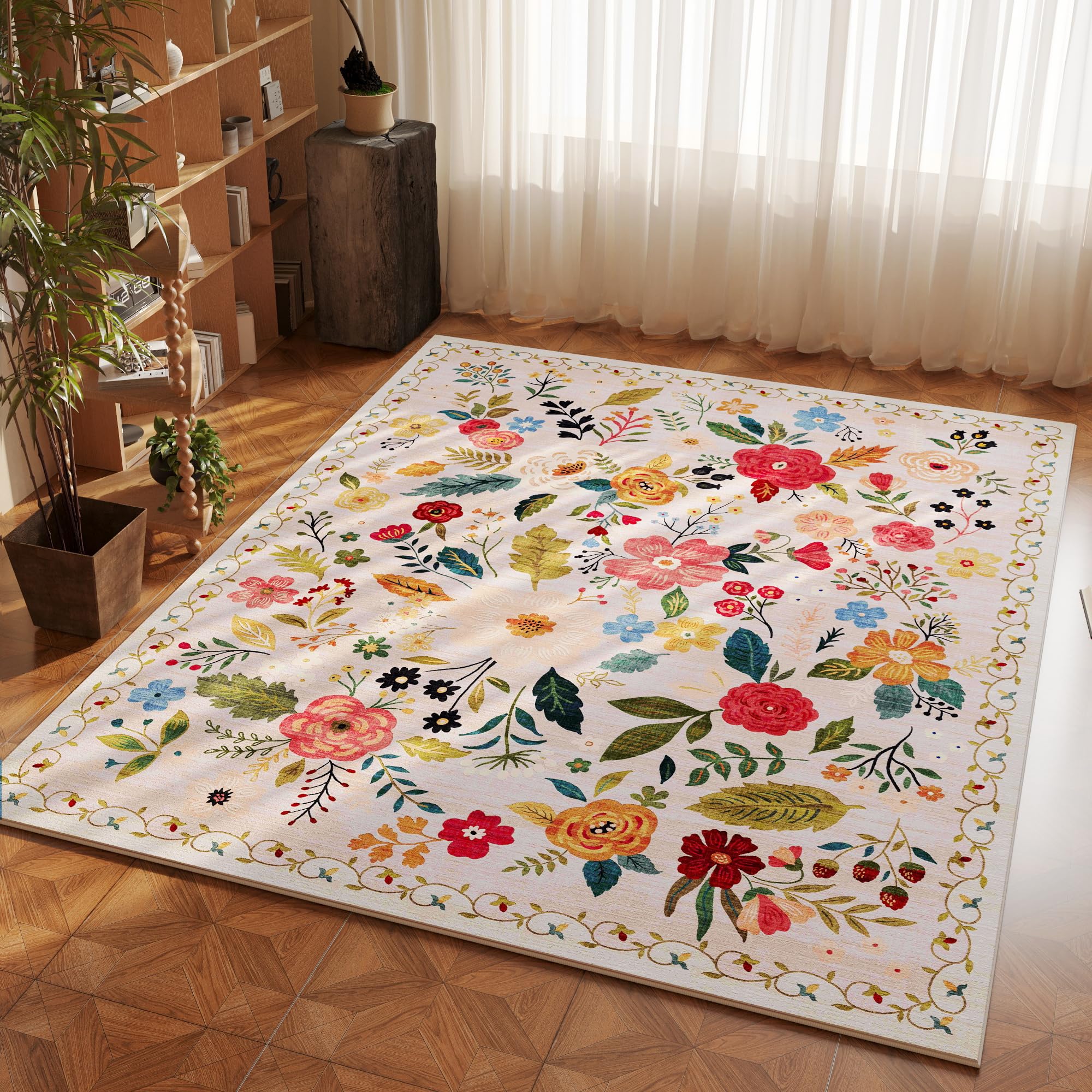 Rugcomf entryway rug non-slip backing helps prevent slips