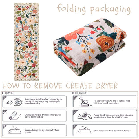 Rugcomf entryway floral rug is washable and practical.