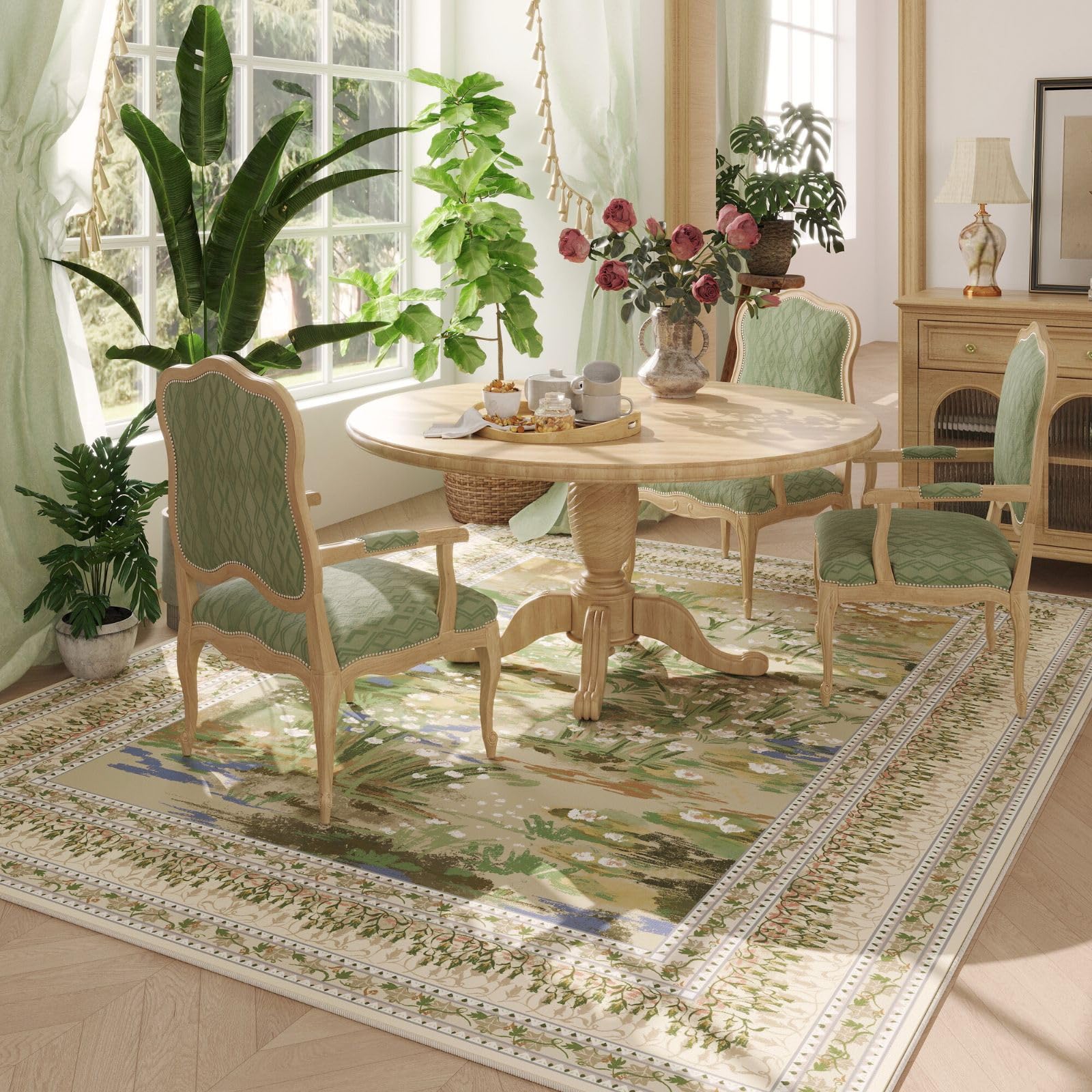 Rugcomf soft-texture rug delivers plush comfort underfoot for daily living.