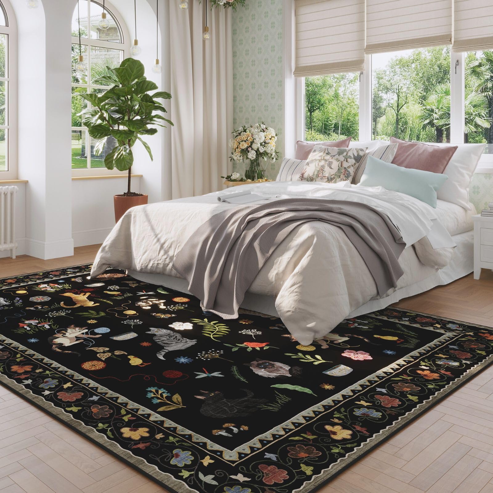 Rugcomf kid and pet friendly rug stands up to everyday messes