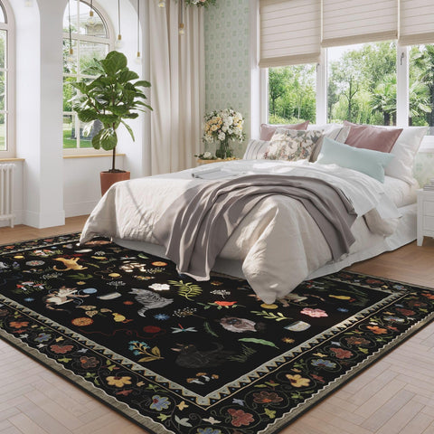 Rugcomf kid and pet friendly rug stands up to everyday messes
