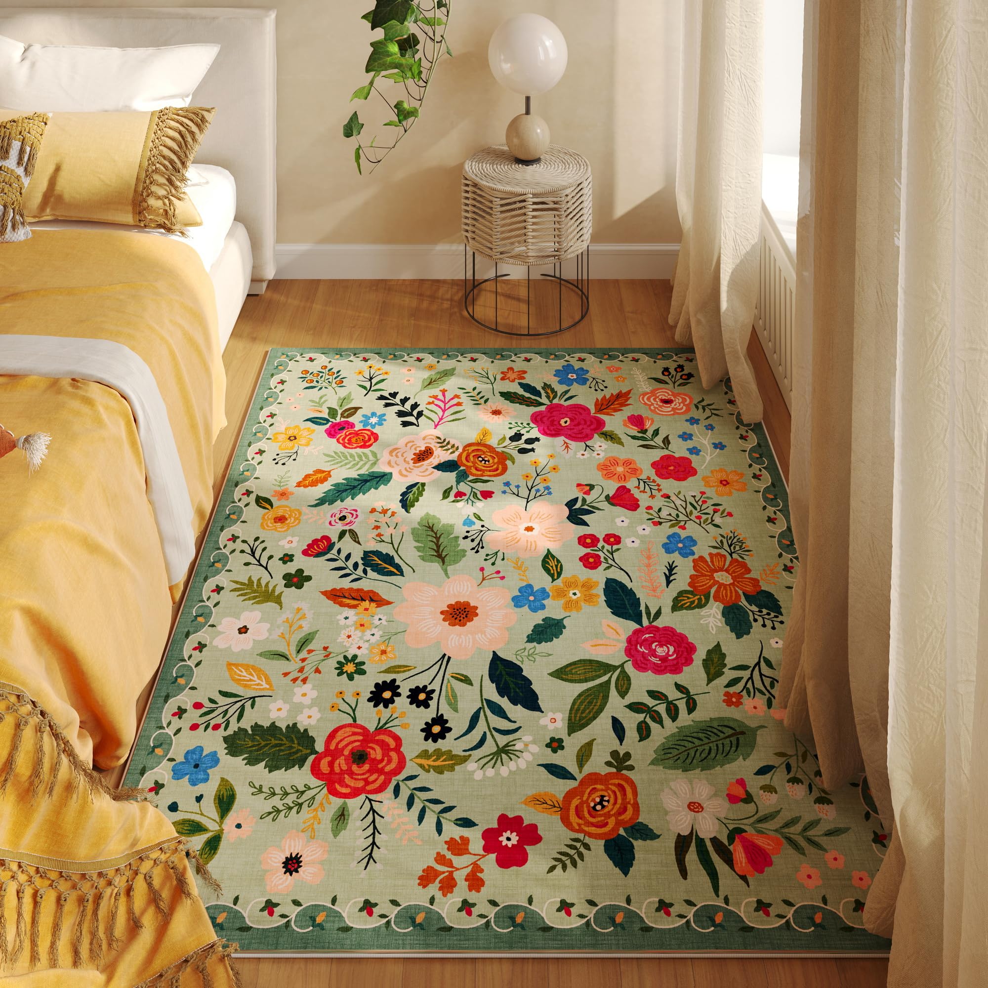 Rugcomf kid and pet-friendly rug stands up to high traffic
