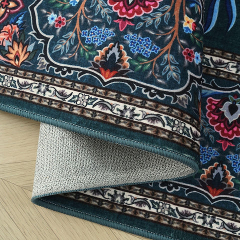 Rugcomf low-pile durable fibers rug is comfortable in high-traffic areas.