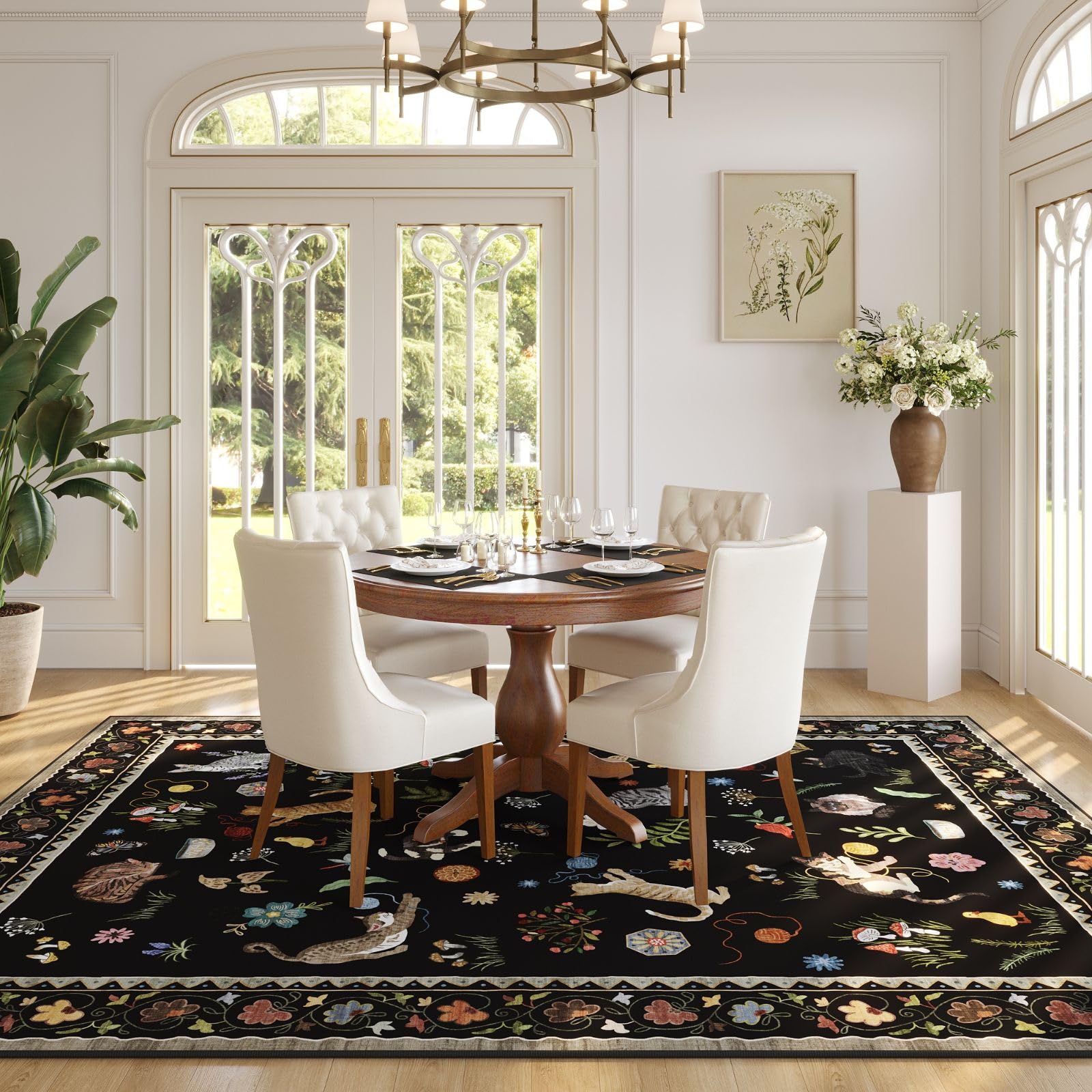 Rugcomf low profile rug fits under furniture for versatile rooms