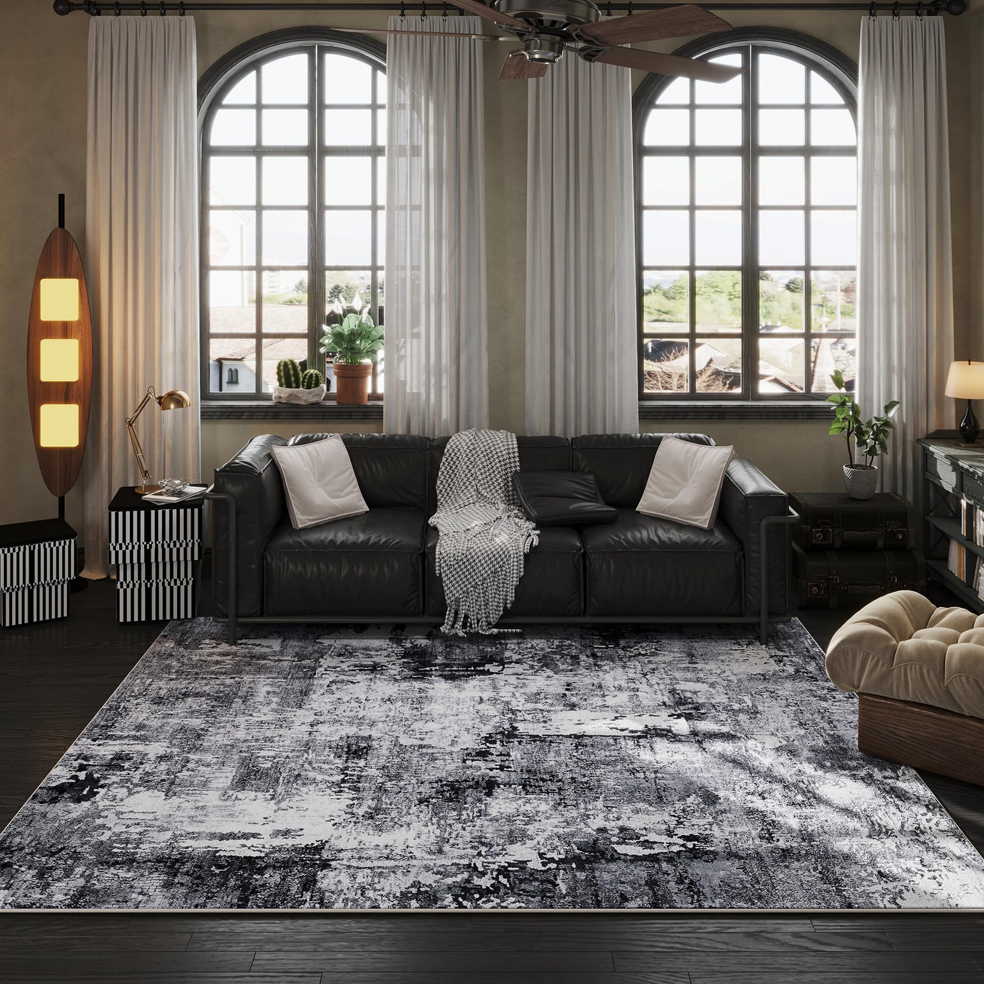 Rugcomf non-slip backing keeps the rug in place during daily foot traffic.
