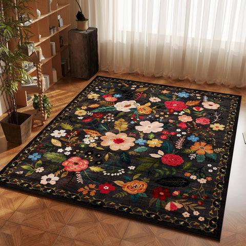 Rugcomf non-slip rug backing helps stay in place on floors.
