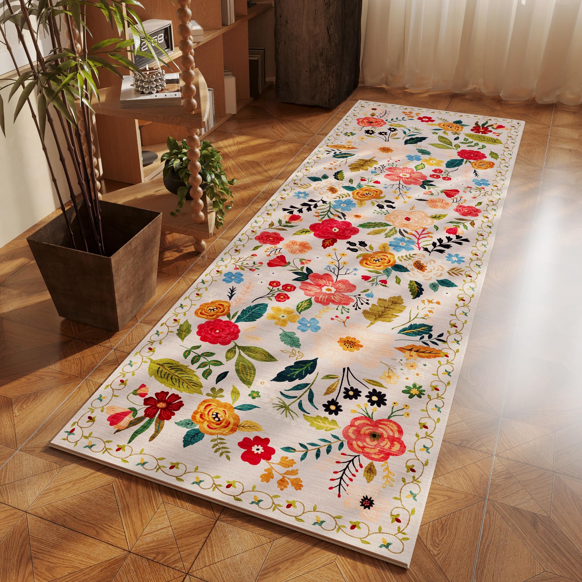 Rugcomf Runner beige hue blends with various decors