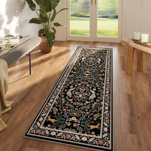 Rugcomf floral print design adds vibrant style to any space.