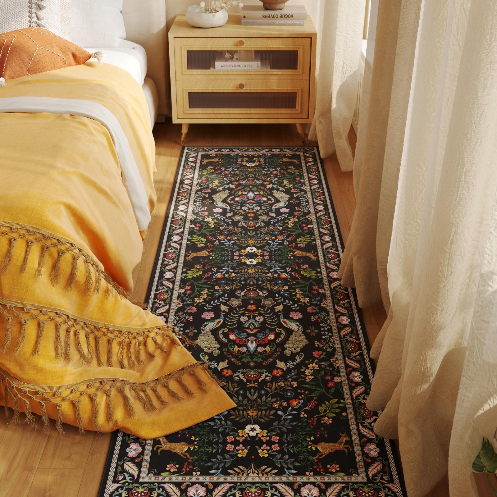 Rugcomf entryway and hallway rug suits daily wear.
