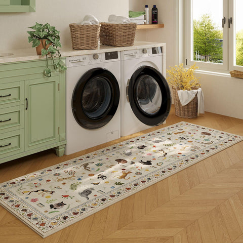 Rugcomf runner textured backing provides non-slip grip