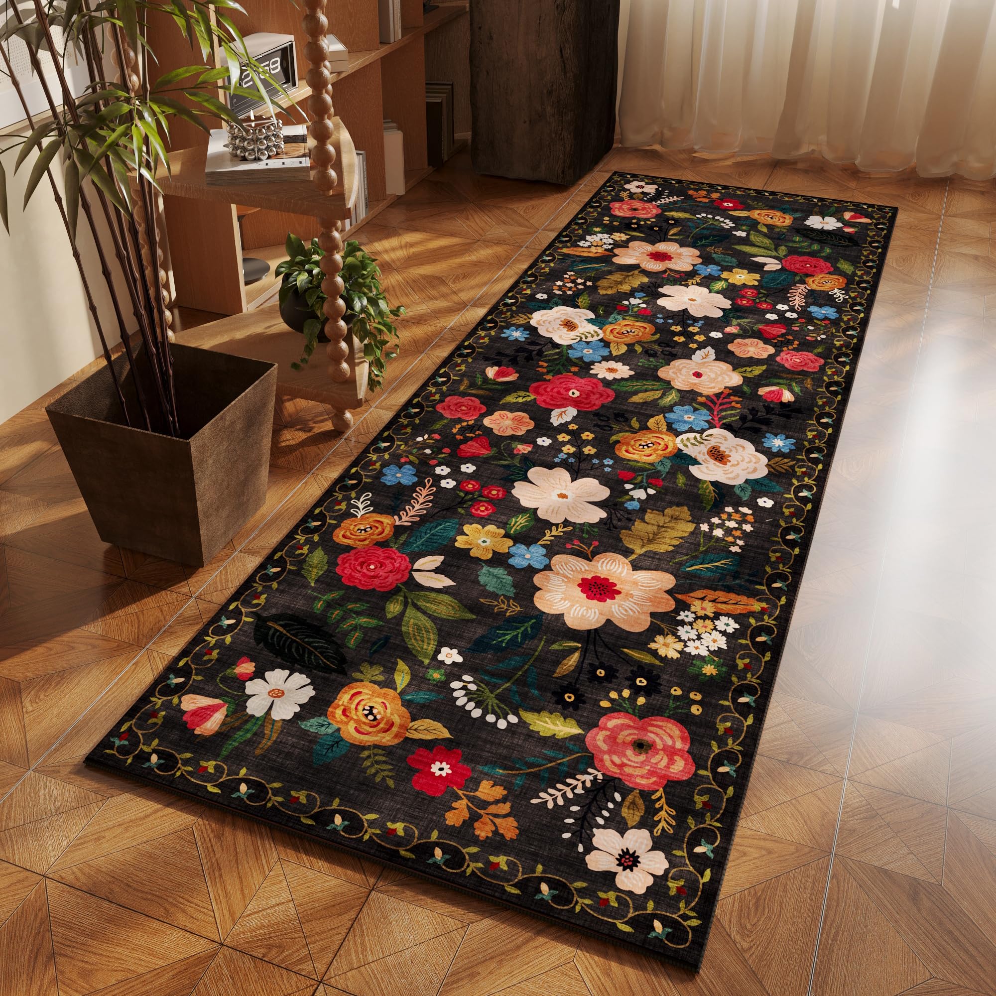 Rugcomf soft floral pattern adds vintage charm to spaces