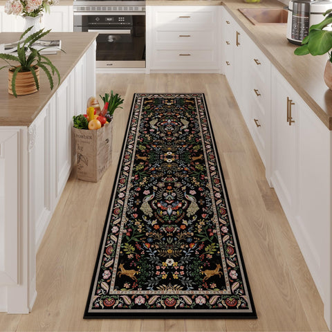 Rugcomf non-slip backing keeps the rug securely in place.