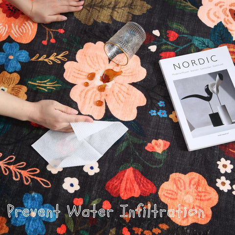 Rugcomf washable fabric rug for easy cleaning and quick refresh