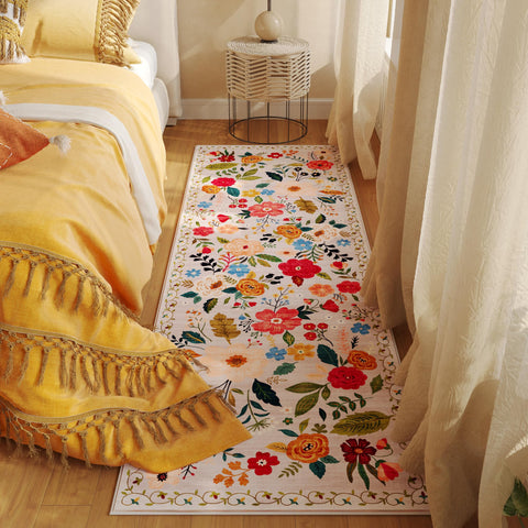 Rugcomf soft faux-wool fibers deliver plush underfoot.