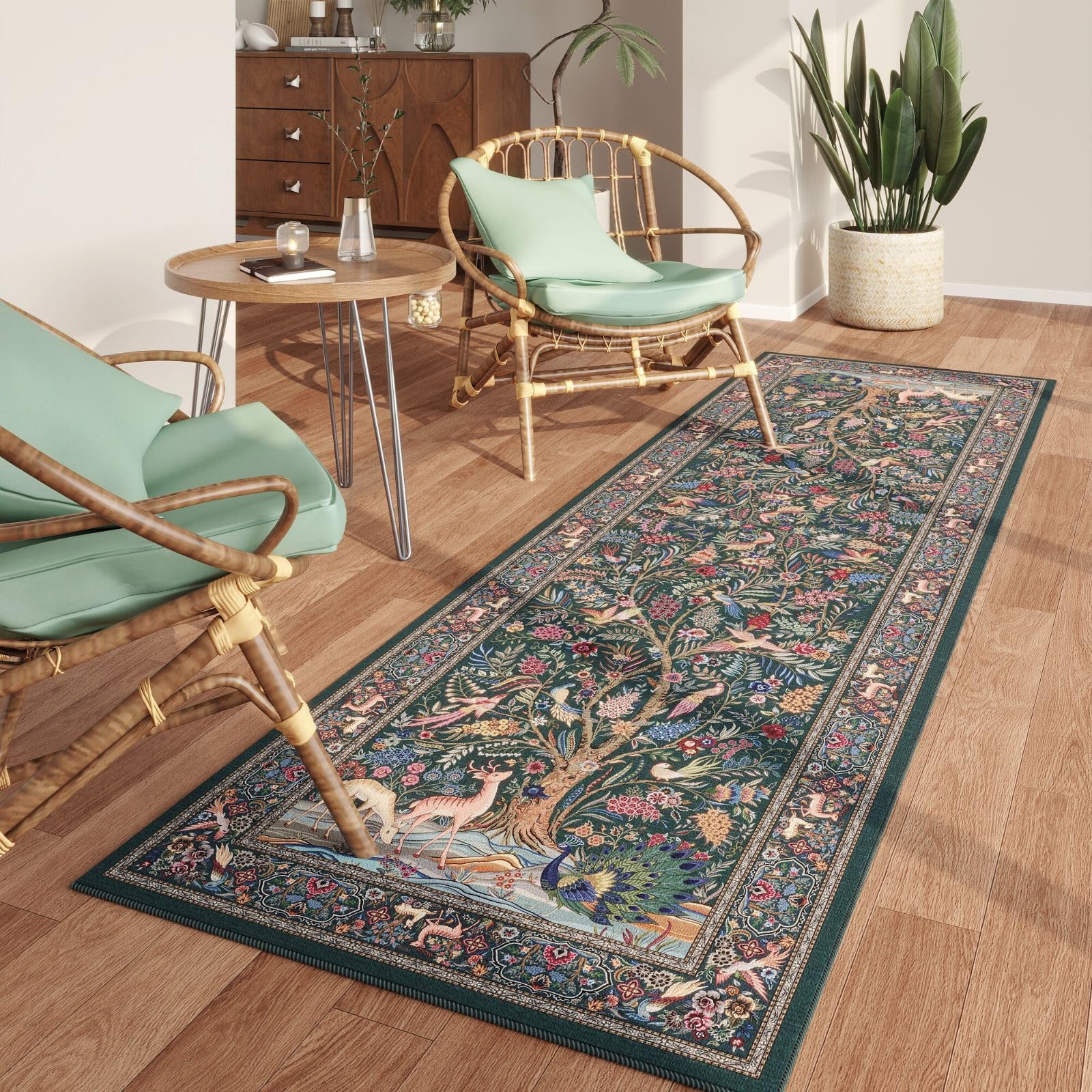 Rugcomf soft non-slip back rug stays securely in place on floors.
