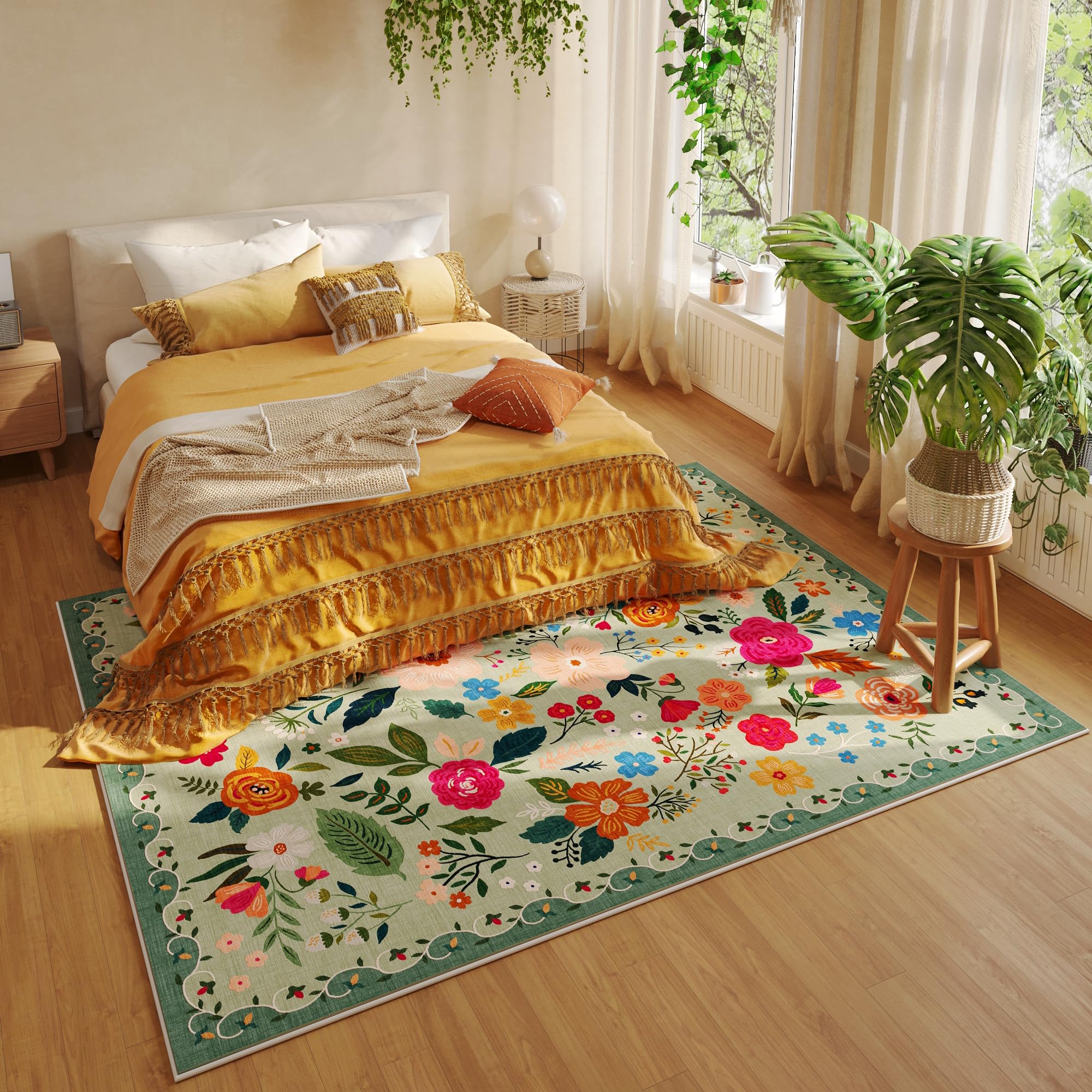 Rugcomf vintage medallion design for classic appeal.