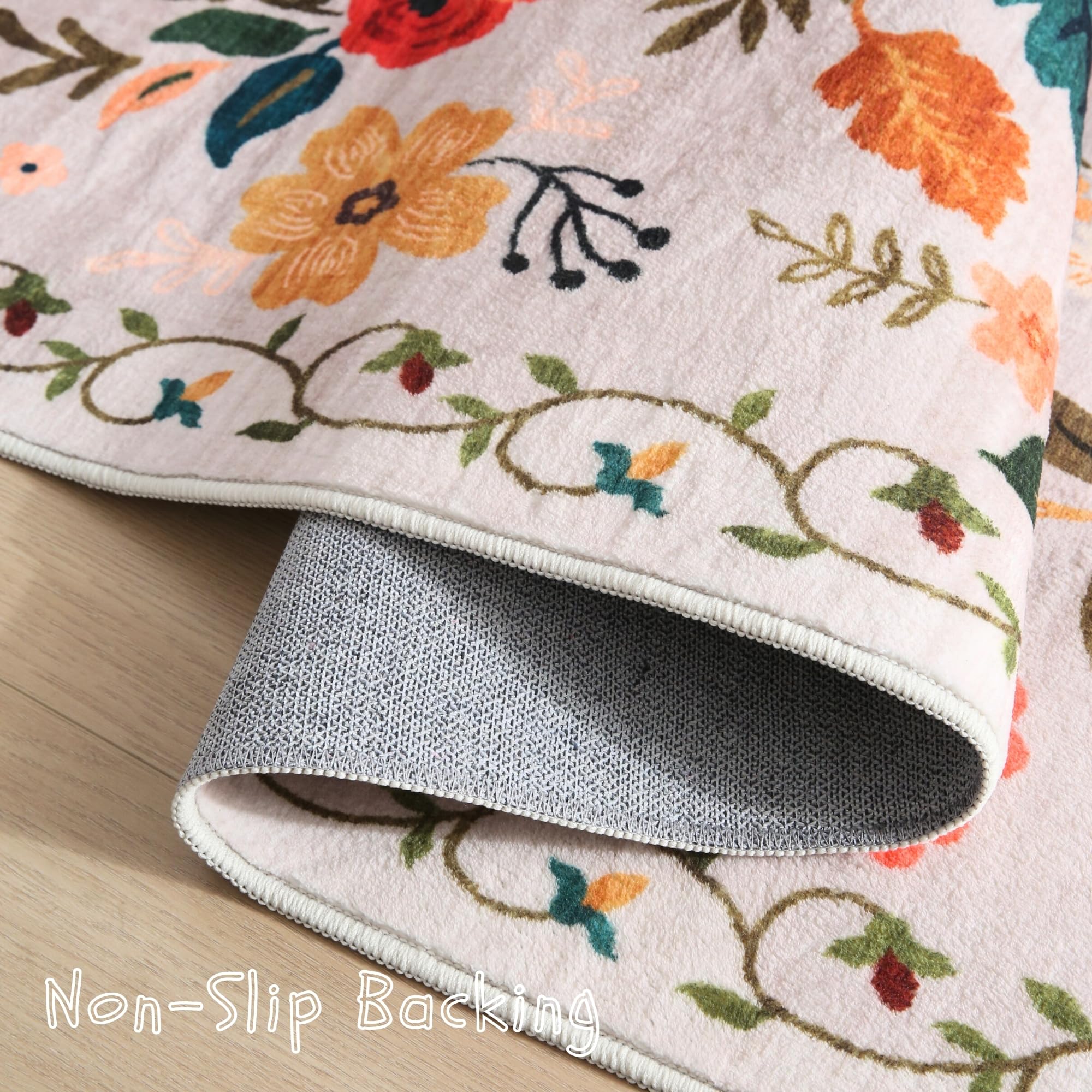 Rugcomf washable round rug is easy to clean with cold washes.