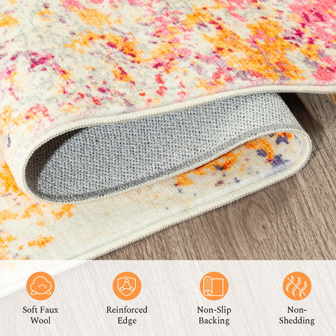 Rugflix easy-clean rainbow rug suits busy homes and high-traffic areas.