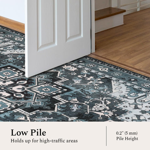 Rugflix non-slip backing with diamond grooves provides safer footing on hard floors