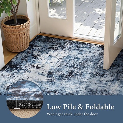 Rugflix non-slip backing keeps the rug in place on any floor.