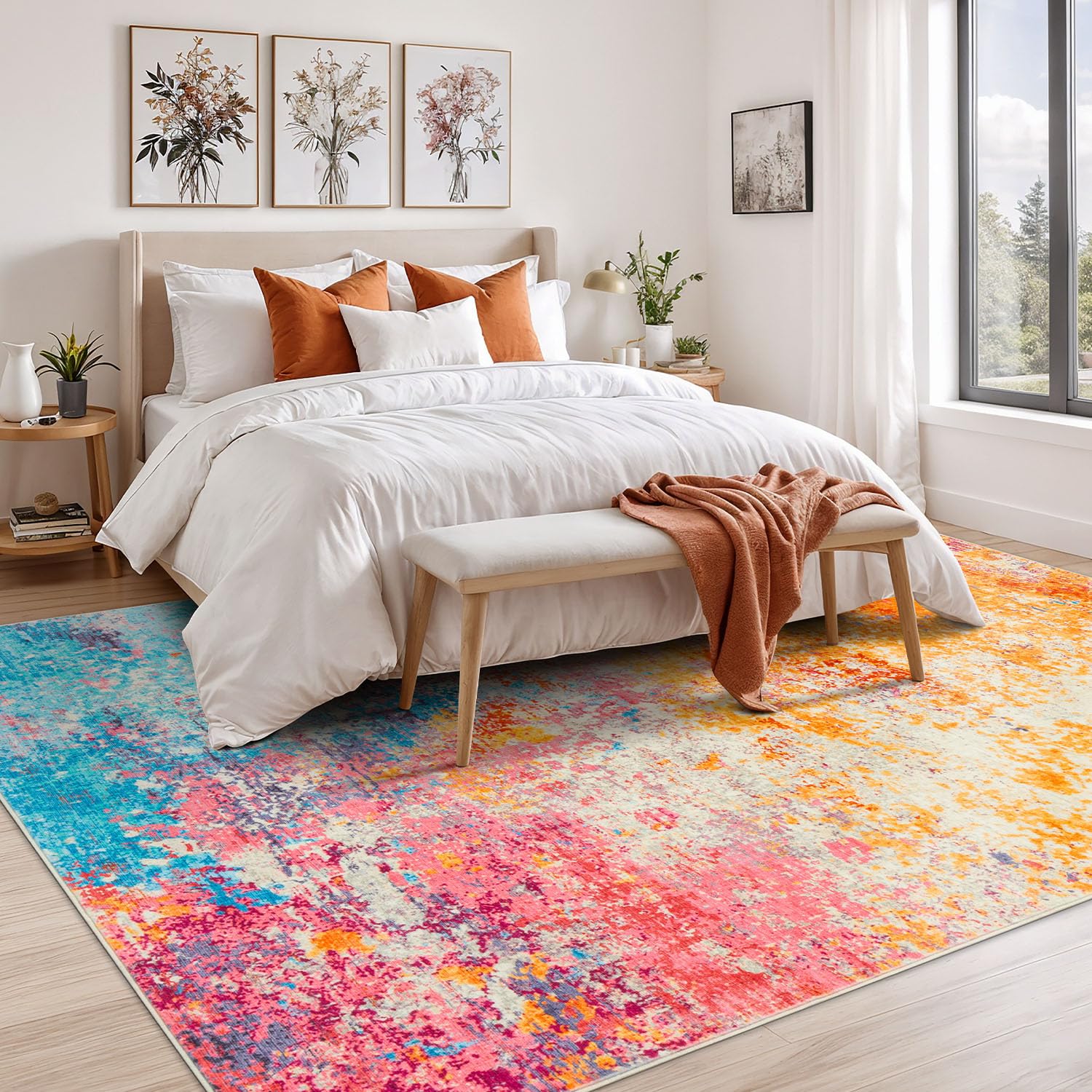 Rugflix washable rug eight-by-ten makes cleaning simpler and quick.