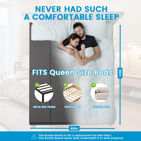 Ruggex Bunkie Board Queen silicone honeycomb bottom grips slats for silent sleep