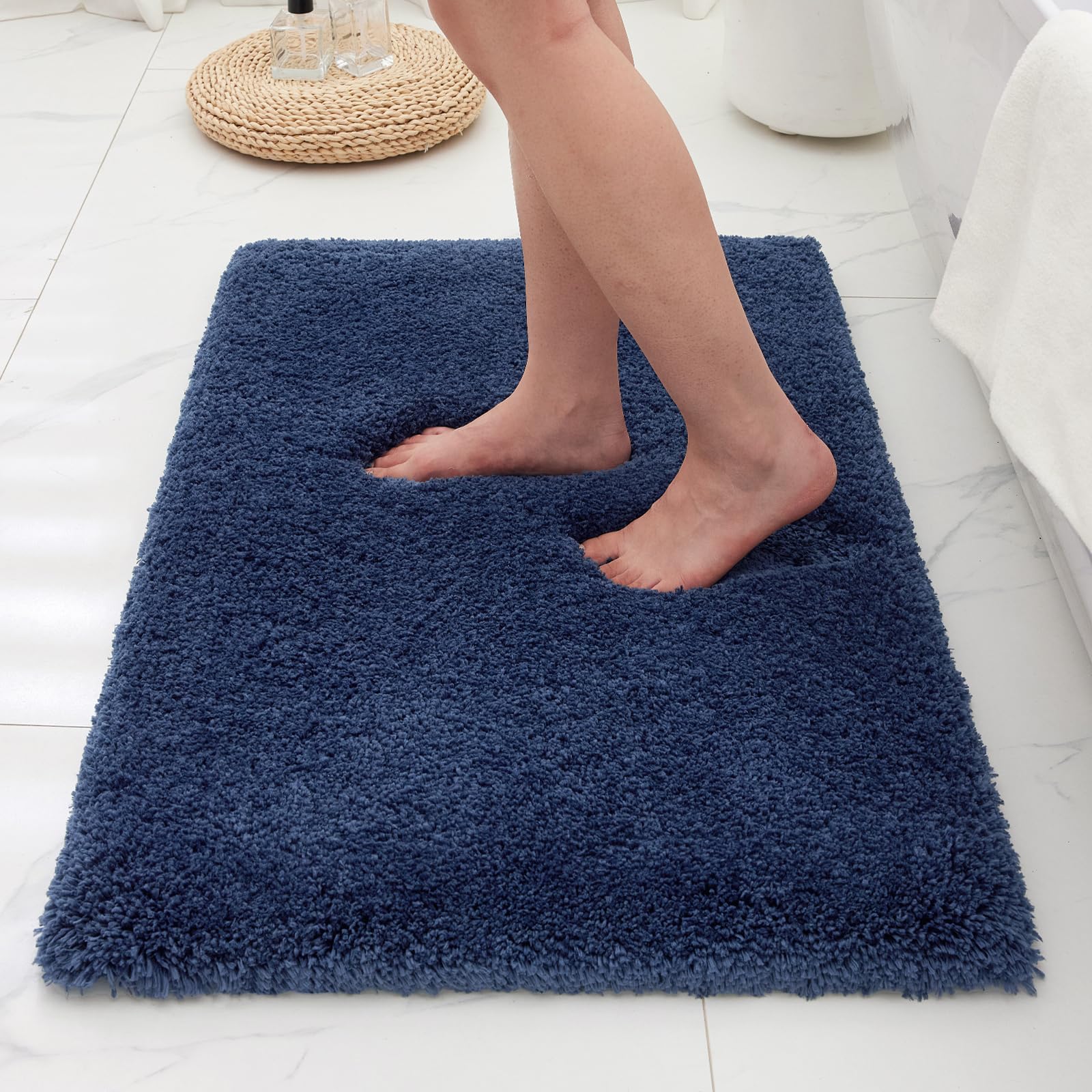Ruggnovea bathroom rug with non-slip back for safe footing on wet floors