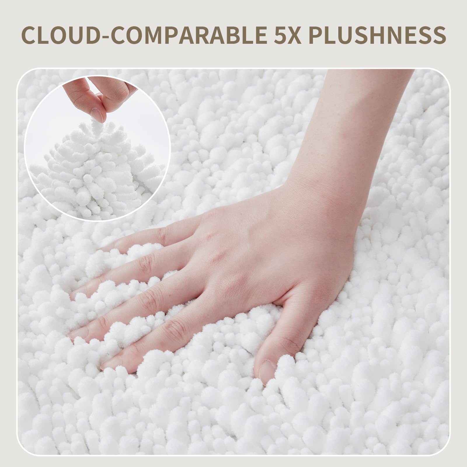 Ruggnovea soft chenille pile provides warm comfort underfoot.