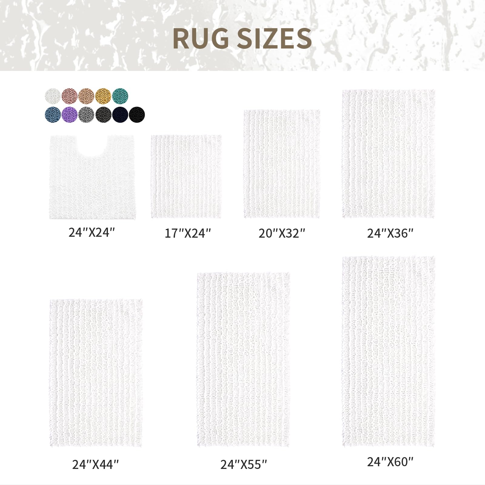 Ruggnovea rug near tub or shower entrances stays in place.