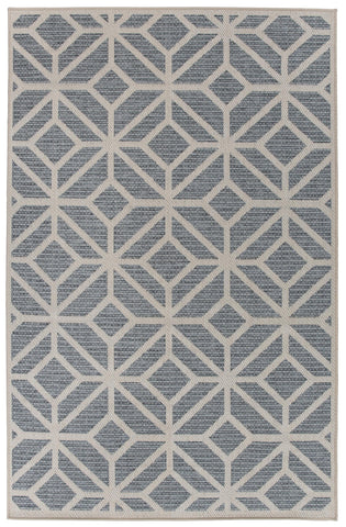 Rugshop Blue Chevron border detail highlights crisp lines for styling edges.