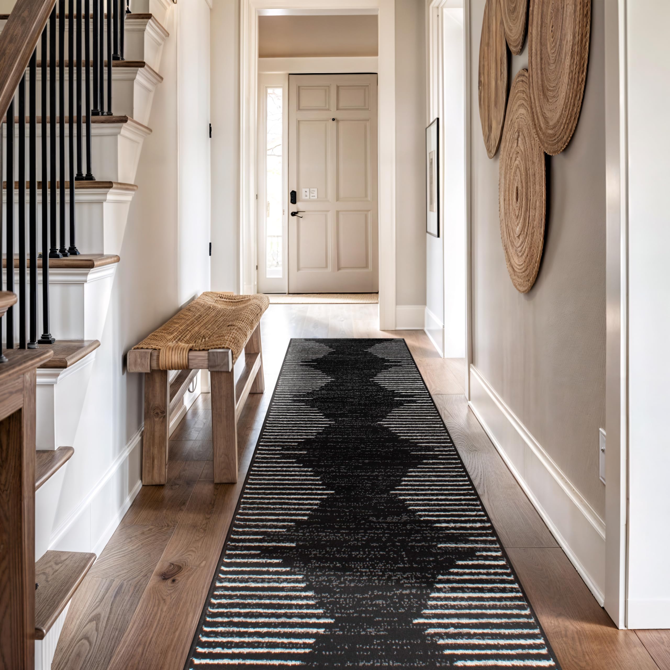 Rugshop Bohemian Stripe kid and pet friendly design suits family homes.