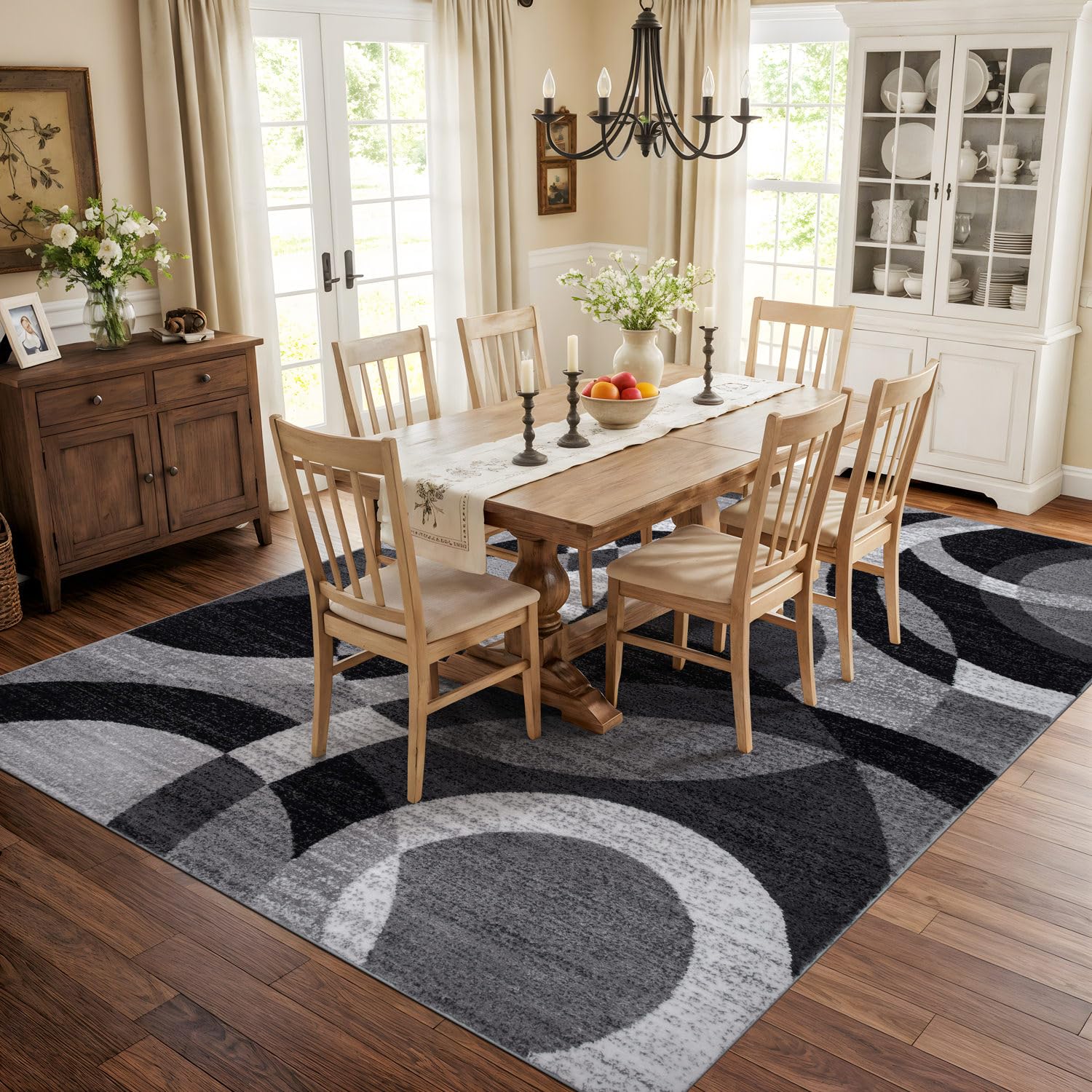 Rugshop 7x10 size fits large rooms with contemporary flair and easy placement.