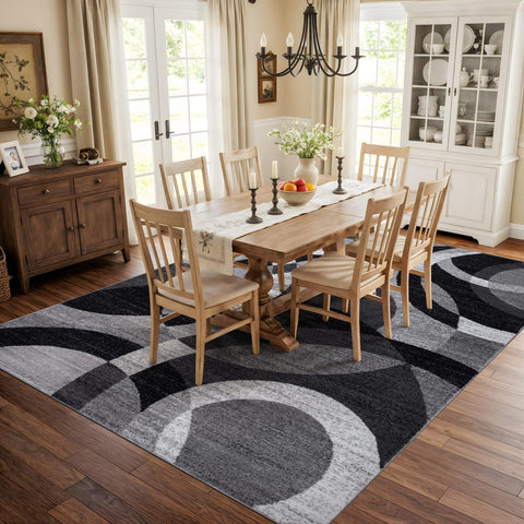 Rugshop 7x10 size fits large rooms with contemporary flair and easy placement.