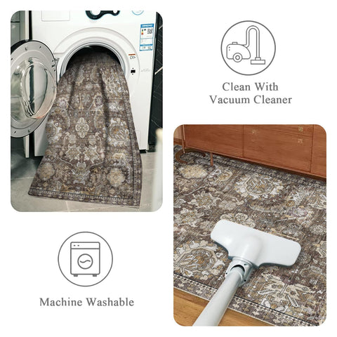 RUGSURE machine-washable rug simplifies home cleaning