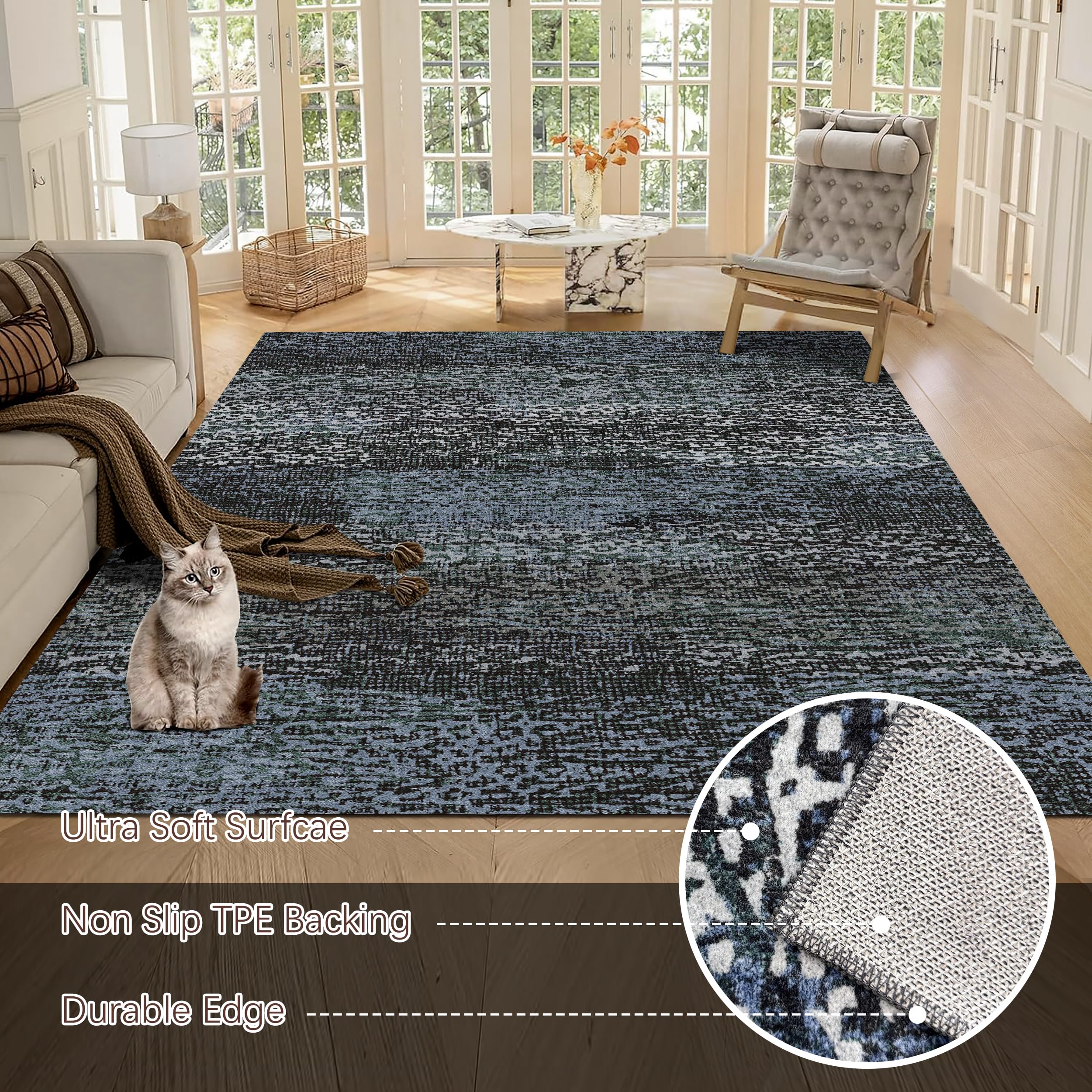 RUGSURE machine-washable design makes cleanup quick after pets or kids