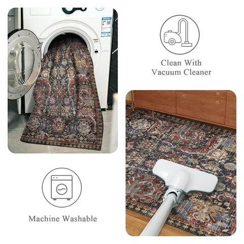 RUGSURE non-slip backing keeps high-traffic entryways safe and stable.