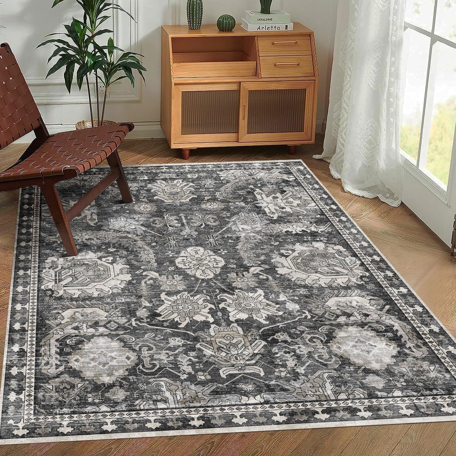 RUGSURE soft velvety surface feels plush underfoot in any room.