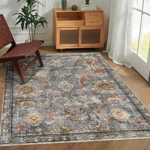 RUGSURE vintage medallion and warm border detail.