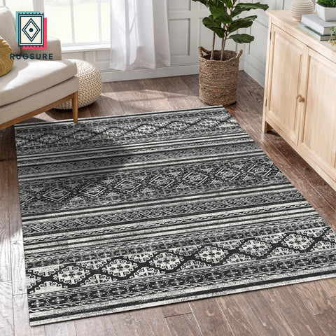 RUGSURE washable area rug durable non-slip backing for high-traffic areas